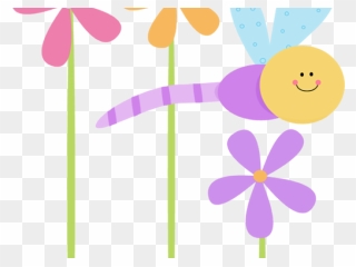Dragonfly Clipart Purple Dragonfly - Transparent Flower Clipart Png