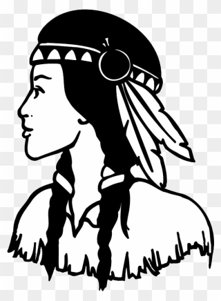 Native American Girl Drawing At Getdrawings - Native American Woman Logo Clipart