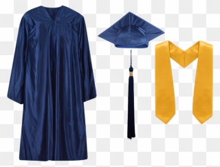 Transparent Graduation Cap And Diploma Clipart Black - Cap Gown Tassel Stole - Png Download