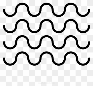Water Waves Coloring Page - Line Art Clipart