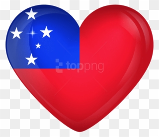 Free Png Download Samoa Large Heart Flag Clipart Png - Chinese Flag With Bat Transparent Png