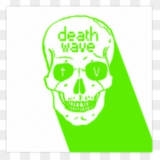 Deathwave Skull Logo [sticker] - Cartoon Skeleton Face Clipart