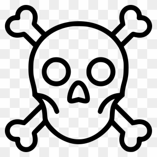 Skull Crossbones Anatomy Warning Poison - Pirate Sign Clipart