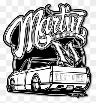C10 Drawing Transparent & Png Clipart Free Download - Martin Bros Customs Logo
