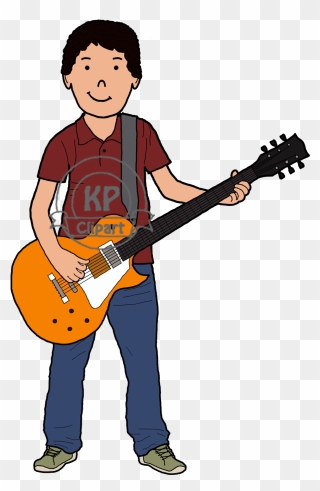 Transparent Guitar Player Clipart - Playing Music Clipart - Png Download