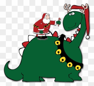 Dinosaur Santa Claus Clipart