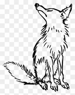 Outline Fox And The Grapes Clipart