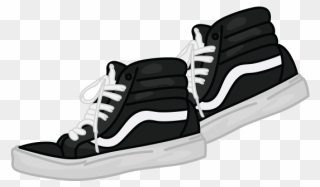 Basketball Shoes From Above Clipart Black And White - Running Shoe - Png Download