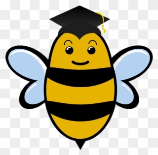 Spelling Clipart Spelling Practice, Picture - Bee With Graduation Cap - Png Download