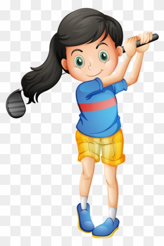 Little School Girl Clipart Clipart Royalty Free Яндекс - Sports Girl Golf Clipart - Png Download