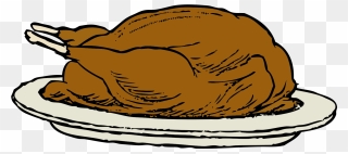Turkey On Platter Clipart - Png Download