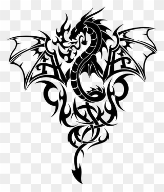 Tattoos Clipart Dragon - Png Download