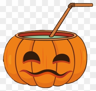 #happyhalloween #coctail #jackolantern #drinks #pumpkin - Halloween Drink Png Clipart