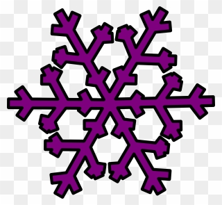Purple Snowflake Clip Art At Clker - Pink Snowflake Clipart - Png Download