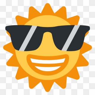 Sunglasses Emoji Clipart Discord - Sun Emoji Transparent Background - Png Download