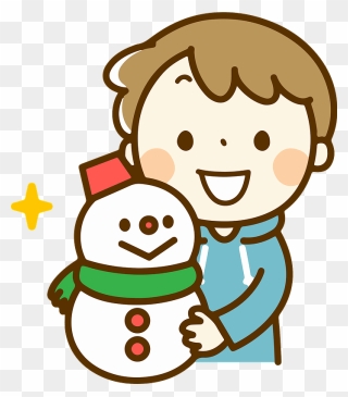 Child Boy Snowman Clipart - Washing Your Hand Cartoon - Png Download