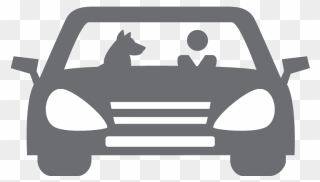 Dog In Car Icon Png Clipart