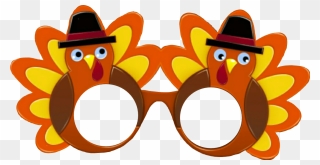 #november #turkey #glasses #thanksgiving #thanksgivingday - Cartoon Clipart