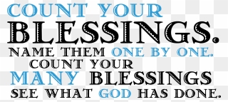 Fall Blessing Clipart - Count Your Blessing Kjv Bible Verses - Png Download