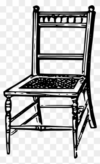 Student Chair Png Clip Art - Kursi Clipart Black And White Transparent Png