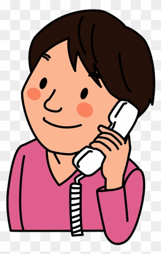 Man Telephone Clipart - Cartoon - Png Download