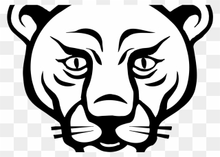 Transparent Lion Clipart Black And White - Drawing Of Animals Face - Png Download
