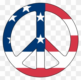 Scalable Vector Graphics Us Flag Peace Symbol Scallywag - Peace Sign American Flag Png Clipart
