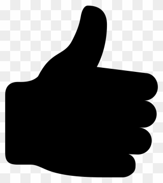 Transparent Thumbs Up Clipart Png - Black Thumbs Up Clipart