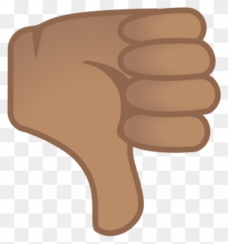 Thumbs Down Medium Skin Tone Icon - Emoji Thumbs Down Png Clipart