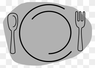 Knife Clipart Food - Food Plate Clip Art - Png Download
