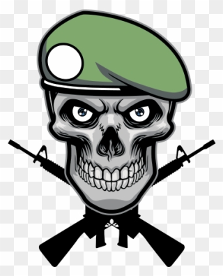 Cross Gun Skull - Cartoon Stickers With Guns Clipart