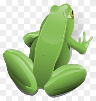 Cartoon Frog Top Down Clipart