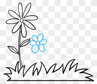 How To Draw Flower Garden - Flower Garden To Draw Clipart