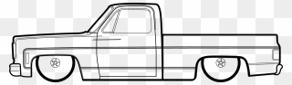 Pickup Truck Outline Drawing - Chevy Truck Drawing Easy Clipart