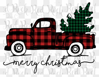 Red Truck With Christmas Tree T Shirt Clipart