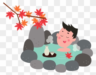 Hot Spring Bathing Clipart - Bathing - Png Download
