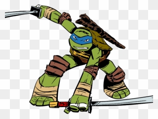 Ninja Turtles Clipart Silhouette - Leonardo Teenage Mutant Ninja Turtles Animated - Png Download