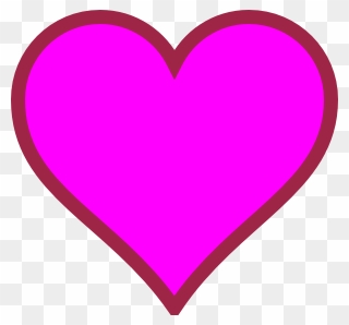 Pink Heart Clip Art At Clker - Pink And Purple Heart Clipart - Png Download