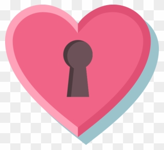 Locked Pink Heart Png Image - Heart Clipart