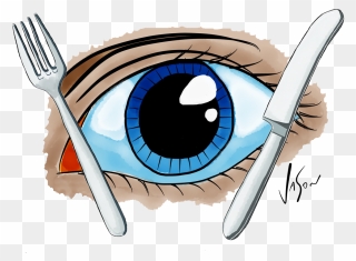 Picture Of Eye With Knife And Fork - Eating Eyes Clipart
