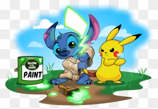No Caption Provided - Stitch And Pikachu Clipart