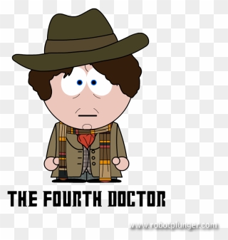 Transparent Dr Who Clipart - Doctor Who Tom Baker Cartoon - Png Download