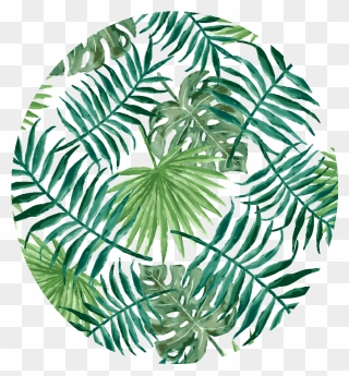 Tropical Leaf Pattern Fabric Clipart