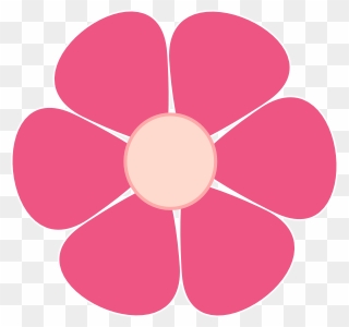 Pink Cartoon Flowers - Pink Flower Vector Png Clipart