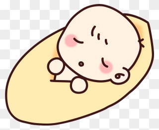 Baby Sleeping Clipart - 出産 おめでとう ござい ます - Png Download