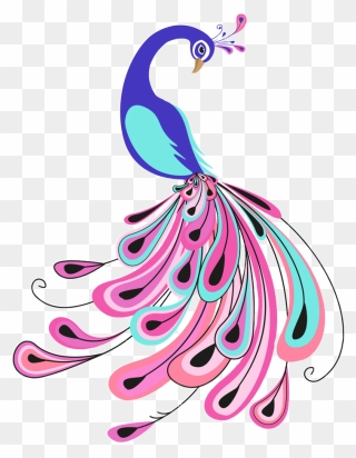 #peacock #pretty #feathers #colorful #voteme #voteforme😘 - Colorful Peacock Vector Clipart
