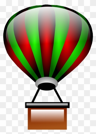 Red And Green Hot Air Balloon - Hot Air Balloon Red And Green Clipart