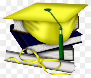 Transparent Clipart For Graduation Invitations - Graduation Cap And Diploma Png