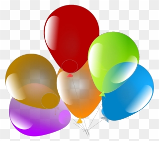 Balloons Svg Clip Arts - Ballons De Toutes Les Couleurs - Png Download
