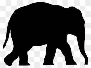 Clip Art Silhouette Vector Graphics Elephant Image - Elephant Silhouette Clipart - Png Download